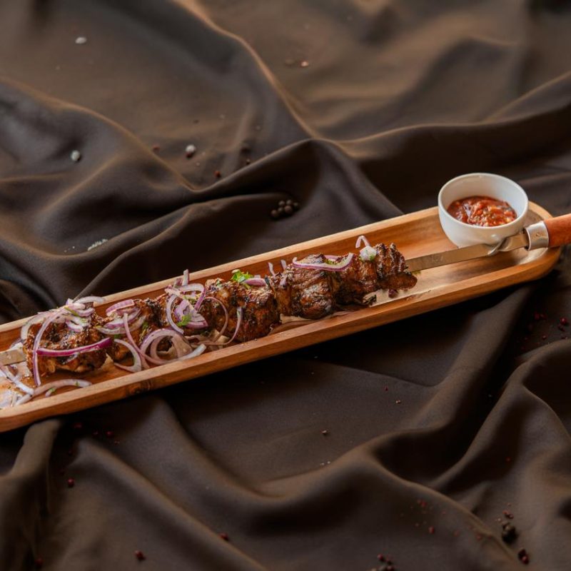 Shashlik di collo di maiale