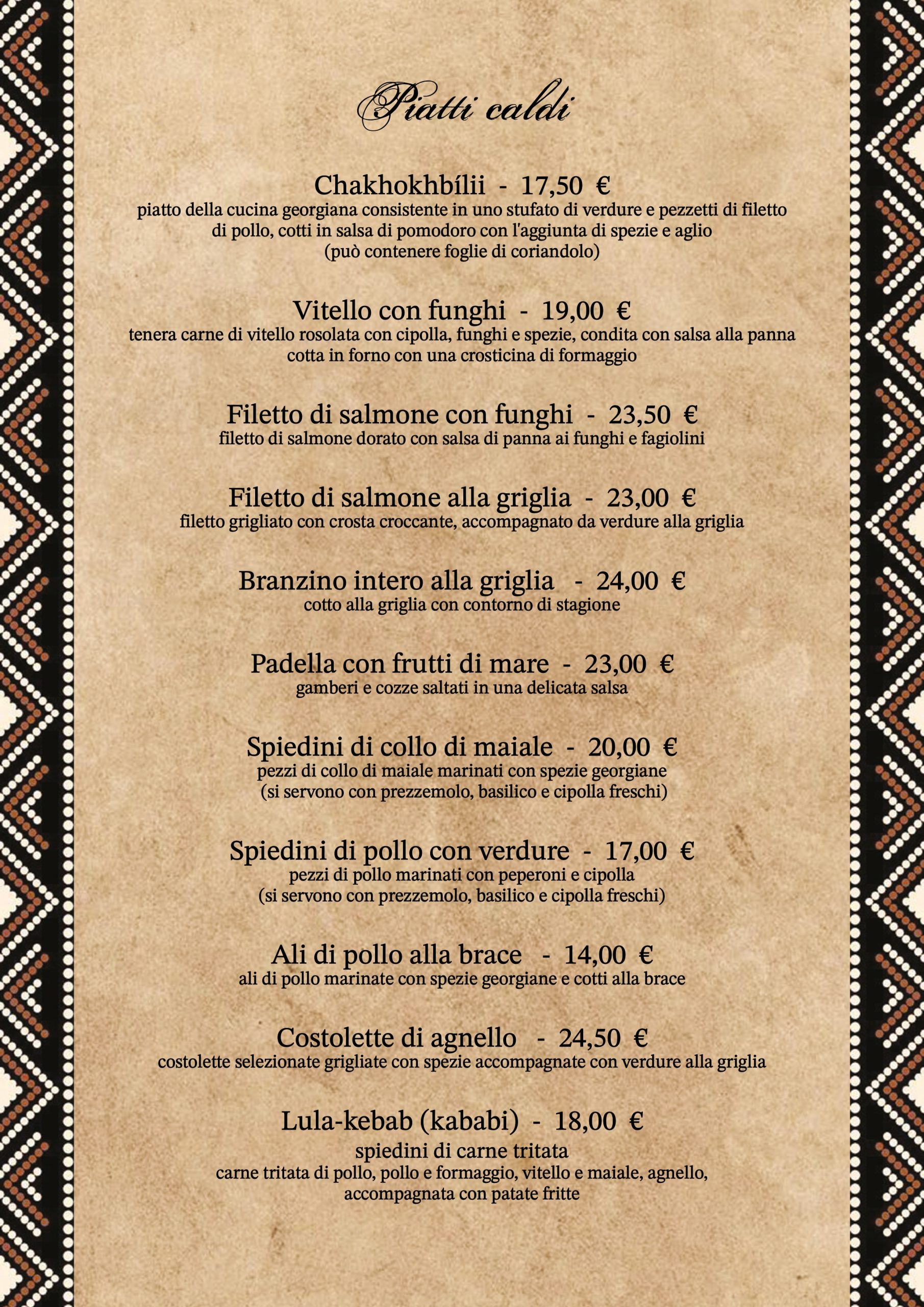 Menù Georgiano, pagina 4
